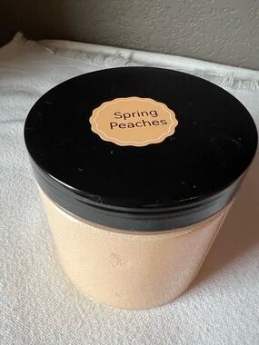Spring Peaches Scented sugar Scrub Jar - Peach